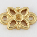 10mm x 6mm Matte Gold Floral Connector #MFA293-General Bead
