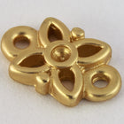 10mm x 6mm Matte Gold Floral Connector #MFA293-General Bead