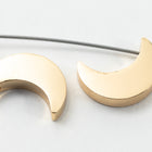12mm Matte Gold Crescent Moon Bead #MFA301-General Bead