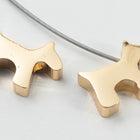 10mm Matte Gold Scottish Terrier Bead #MFA302-General Bead