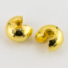 3mm Gold Crimp Cover #MFB036-General Bead