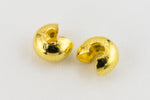 3mm Gold Crimp Cover #MFB036-General Bead