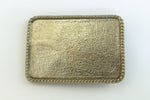 Silver 3.5”x 2” Rope Rectangle Belt Buckle #MFB075-General Bead