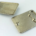 Silver 3.5”x 2” Rope Rectangle Belt Buckle #MFB075-General Bead