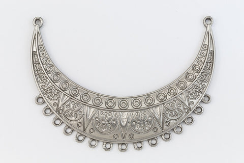 70mm Matte Silver Ornate Collar Pendant with 17 Loops #MFB153-General Bead