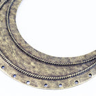 84mm Antique Brass 2 Loop Curved Collar Pendant with 13 Holes #MFD164-General Bead