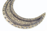 84mm Antique Brass 2 Loop Curved Collar Pendant with 13 Holes #MFD164-General Bead