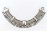 109mm Matte Silver Contemporary Collar Pendant with 43 Loops #MFB167-General Bead