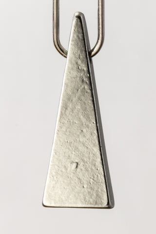 20mm Matte Silver Triangle Drop #MFB177-General Bead