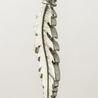 33mm Matte Silver Pewter Feather Pendant #MFB182-General Bead