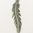 33mm Matte Silver Pewter Feather Pendant #MFB182-General Bead