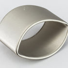 20mm Matte Silver Squished Tube Bead #MFB187-General Bead