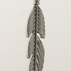 31mm Matte Silver Pewter Feather Pendant #MFB192-General Bead