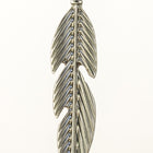 31mm Matte Silver Pewter Feather Pendant #MFB192-General Bead