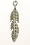 31mm Matte Silver Pewter Feather Pendant #MFB192-General Bead