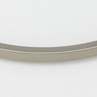 35mm Matte Silver Square Curved Tube Bead #MFB195-General Bead