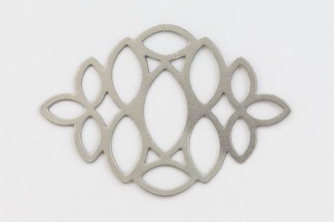 24mm x 35mm Matte Silver Filigree Connector #MFB198-General Bead