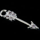 13mm Silver Cubic Zirconia Arrow Charm #MFB246-General Bead