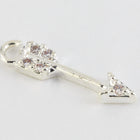 13mm Silver Cubic Zirconia Arrow Charm #MFB246-General Bead