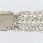 23mm x 60mm Silver Disc Tassel Pendant #MFB207-General Bead