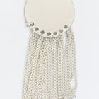 23mm x 60mm Silver Disc Tassel Pendant #MFB207-General Bead