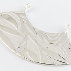 44mm Silver Curved Floral Pendant #MFB209-General Bead