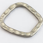 21mm x 18mm Matte Silver Hammered Link #MFB211-General Bead