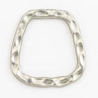 21mm x 18mm Matte Silver Hammered Link #MFB211-General Bead