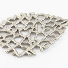 20mm x 29mm Matte Silver Coral Pendant #MFB281-General Bead