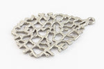 20mm x 29mm Matte Silver Coral Pendant #MFB281-General Bead