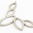 46mm x 35mm Matte Silver 5 Open Navettes Connector #MFB217-General Bead