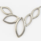 46mm x 35mm Matte Silver 5 Open Navettes Connector #MFB217-General Bead