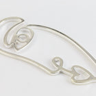 40mm Silver Single Line Face Pendant #MFB220-General Bead