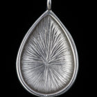 12mm x 20mm Matte Silver Faceted Teardrop Setting/Pendant #MFB222-General Bead