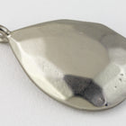 12mm x 20mm Matte Silver Faceted Teardrop Setting/Pendant #MFB222-General Bead