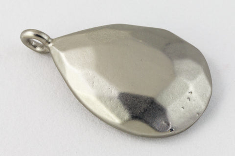 12mm x 20mm Matte Silver Faceted Teardrop Setting/Pendant #MFB222-General Bead