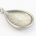 12mm x 20mm Matte Silver Faceted Teardrop Setting/Pendant #MFB222-General Bead
