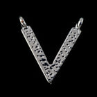 12.25mm Silver V Pendant #MFB225-General Bead
