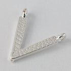 12.25mm Silver V Pendant #MFB225-General Bead