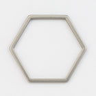 18mm Matte Silver Hexagon Ring #MFB231-General Bead