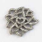 13mm Matte Silver Open Flower Connector #MFB234-General Bead