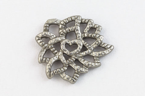 13mm Matte Silver Open Flower Connector #MFB234-General Bead