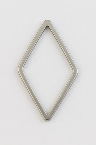 23mm Matte Silver Open Diamond Connector #MFB236-General Bead