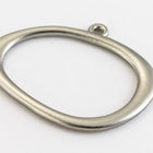 25mm Matte Silver Oblong Drop #MFB237-General Bead