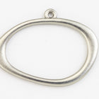 25mm Matte Silver Oblong Drop #MFB237-General Bead