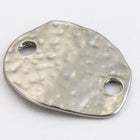 19mm x 15mm Matte Silver Hammered Connector #MFB238-General Bead