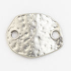 19mm x 15mm Matte Silver Hammered Connector #MFB238-General Bead