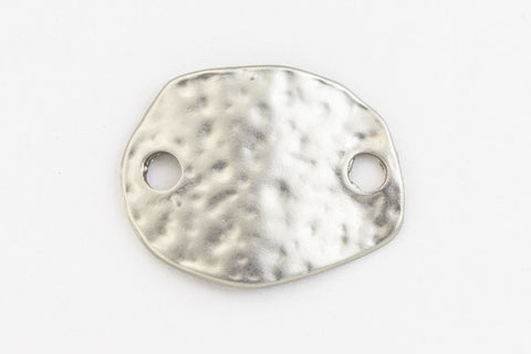 19mm x 15mm Matte Silver Hammered Connector #MFB238-General Bead