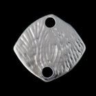 13mm Matte Silver Textured Square Connector #MFB240-General Bead