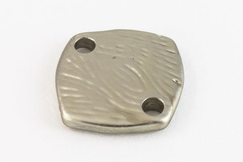 13mm Matte Silver Textured Square Connector #MFB240-General Bead